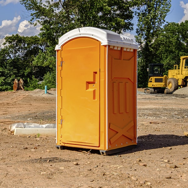 how often are the porta potties cleaned and serviced during a rental period in Trenary